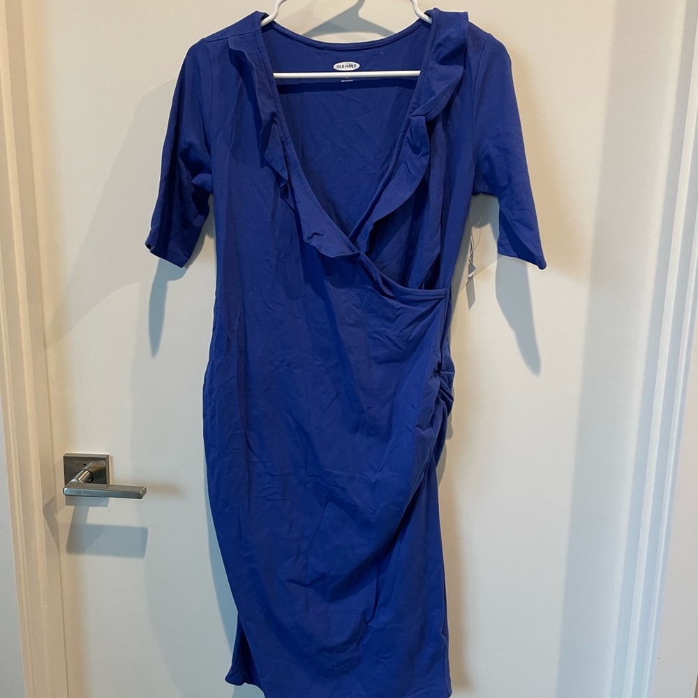 Old Navy Royal Blue Maternity Midi Dress